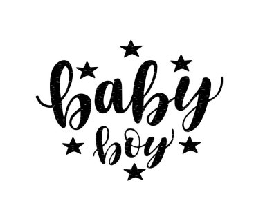 Bebek çocuk harfleri, vektör illüstrasyonu 