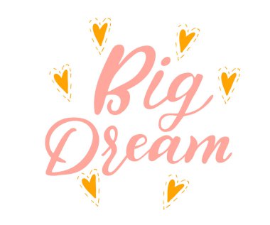  büyük rüya harfleri, vektör illüstrasyonu 