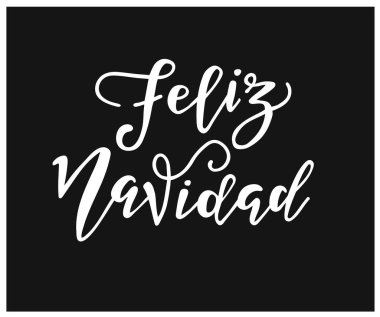  Feliz Navidad harfleri, vektör illüstrasyonu 
