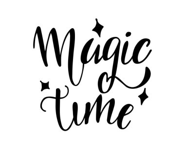 Sihirli zaman harfleri, vektör illüstrasyonu 