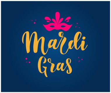 Mardi Gras harfleri, vektör illüstrasyonu 