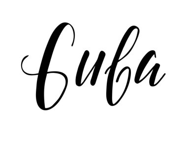 Küba harfleri, vektör illüstrasyonu 