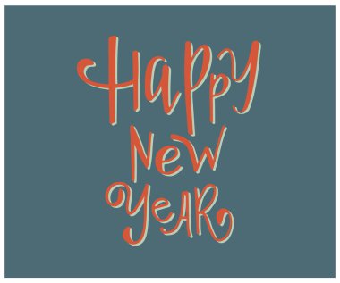  Yeni yılın kutlu olsun, vektör illüstrasyonu 