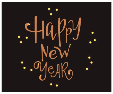 Yeni yılın kutlu olsun, vektör illüstrasyonu 
