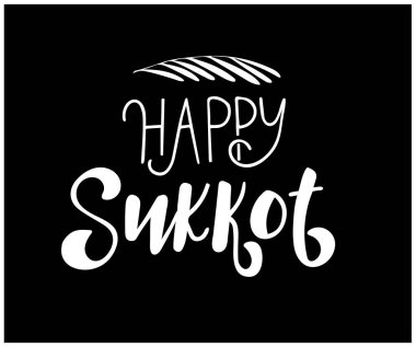 Mutlu sukkot harfleri, vektör çizimi 