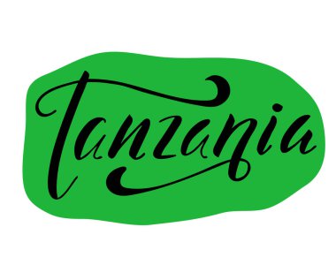  tanzanya harfleri, vektör illüstrasyonu 