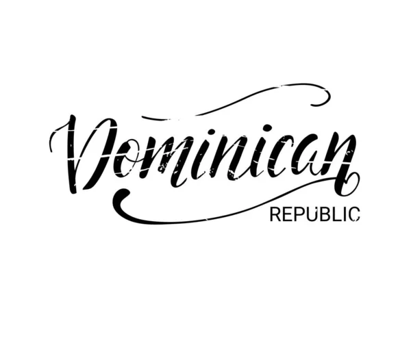 Dominican Δημοκρατία Γράμματα Διανυσματική Απεικόνιση — Διανυσματικό Αρχείο