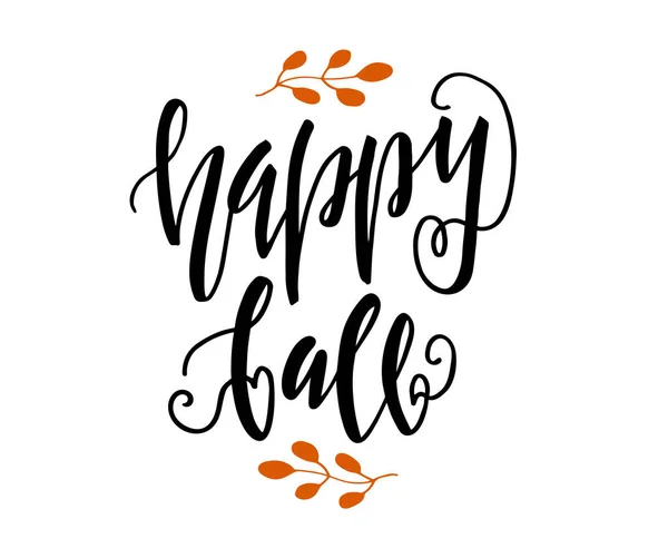 Happy Fall Lettering Ilustração Vetorial —  Vetores de Stock