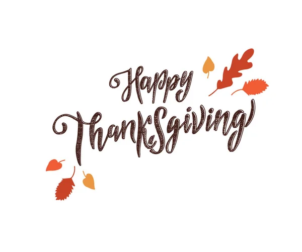 Mutlu şükran günü mektupları, vektör illüstrasyonu 