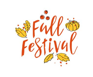  Sonbahar festivali kart çizimi