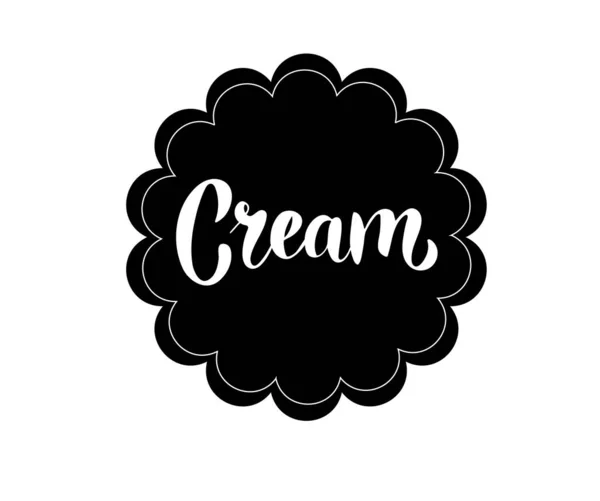 Crème Teken Vector Illustratie — Stockvector