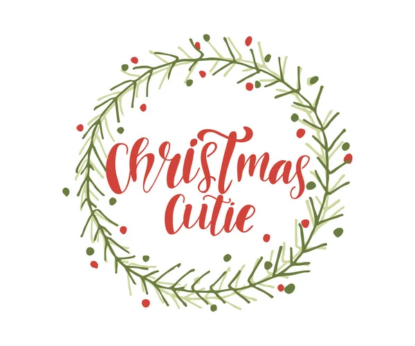 Noeldeki şirin tatil kartı çizimi