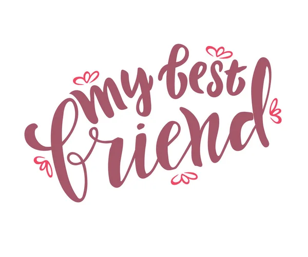 En iyi arkadaşım vektör illüstrasyonu