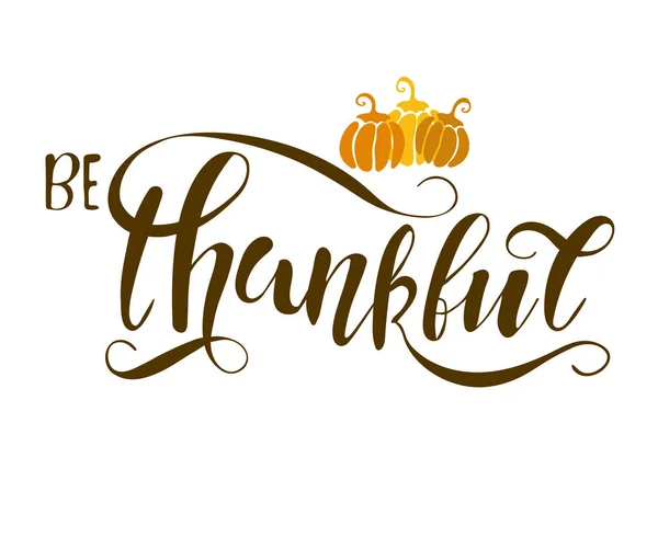 Thanksgiving Day Concept Thankful Vector Illustration — Stock Vector