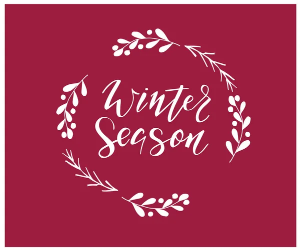  kış sezonu kart vektör illüstrasyonu