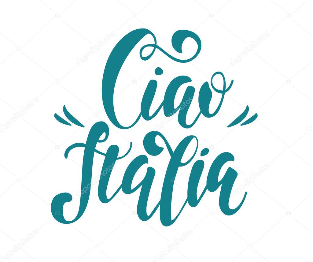 ciao italia  vector illustration