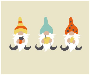 gnomes simgesi, vektör illüstrasyonu  
