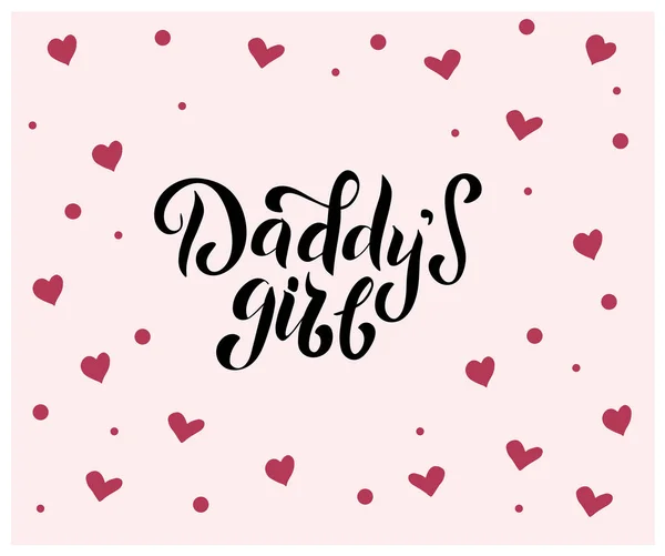 Daddy Girl Text Vector Illustration — Stock Vector