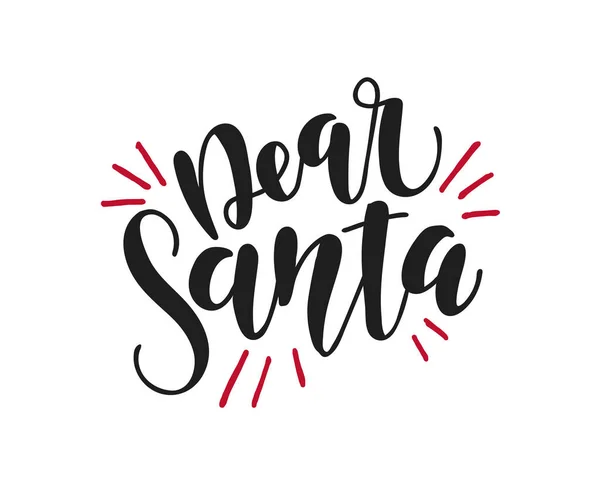 Sevgili Noel Baba metni, vektör illüstrasyonu  