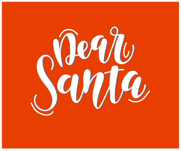 Sevgili Noel Baba metni, vektör illüstrasyonu  