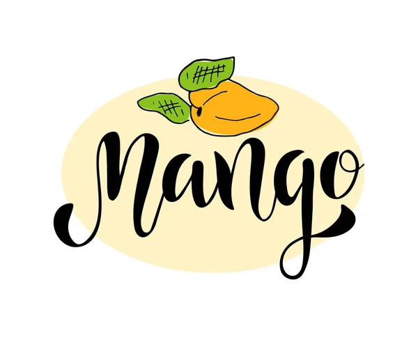 Texte Mangue Sur Fond Blanc Illustration Vectorielle — Image vectorielle