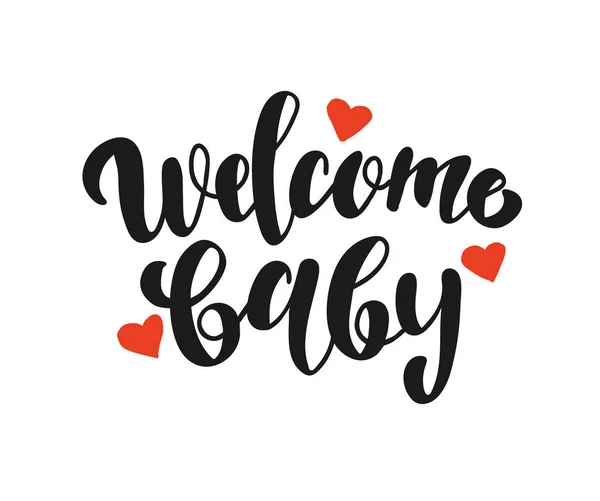 Hoş geldiniz bebek mesajı, vektör illüstrasyonu  