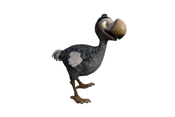 Funny Cartoon Character Vulture Baby Isolated White Background Figure Clip — Zdjęcie stockowe