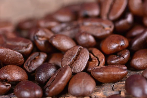 Schwarze Kaffeebohnen — Stockfoto