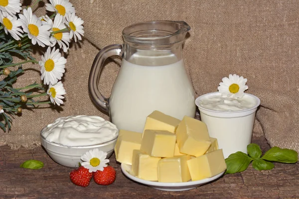 Rural dairy products — Stock Photo, Image