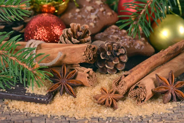 Cookies with nuts and spices — Stock Photo, Image