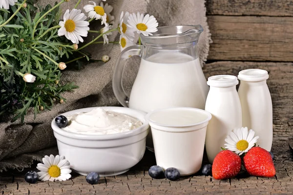 Сельские молочные продукты — стоковое фото