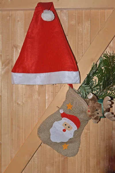 Traditionele Kerstman hoed — Stockfoto