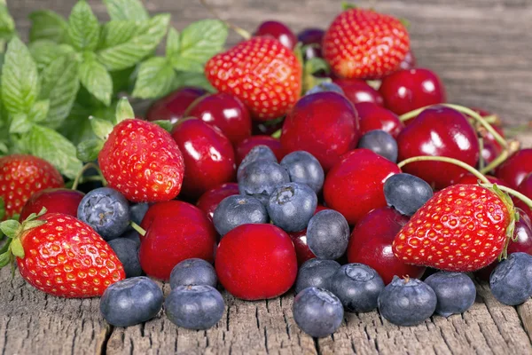 Wild berries and cherries — Stock Photo, Image