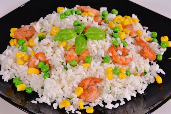 Rice with prawns — Stock Photo, Image