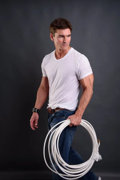 Der sexy Cowboy — Stockfoto