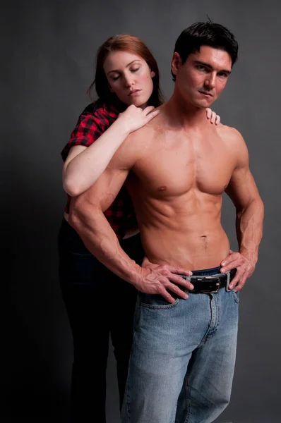 Das Sexy Paar Posiert Für Das Foto — Stockfoto