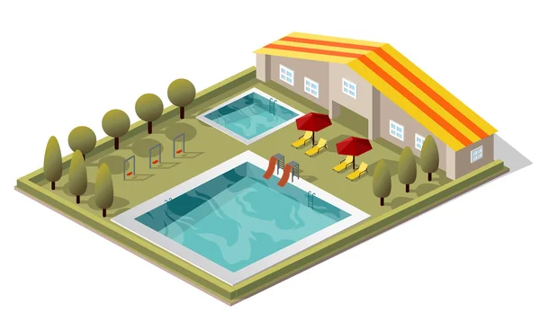 Vektör izometrik Yüzme Havuzu