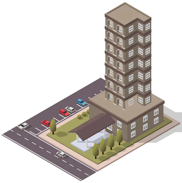 Vector Apartamento de Pisos Isométricos — Archivo Imágenes Vectoriales