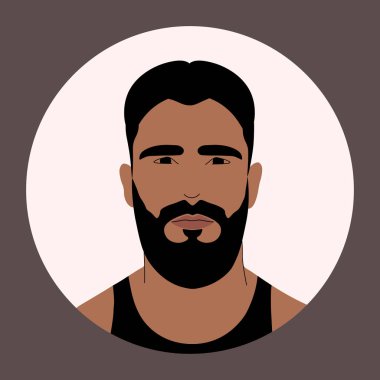 Arap sakallı adamın vektör avatarı
