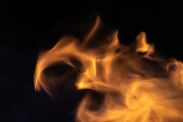 Soft Blur Flame Soft Detail Moving Right Left Black Background — Stock Photo, Image