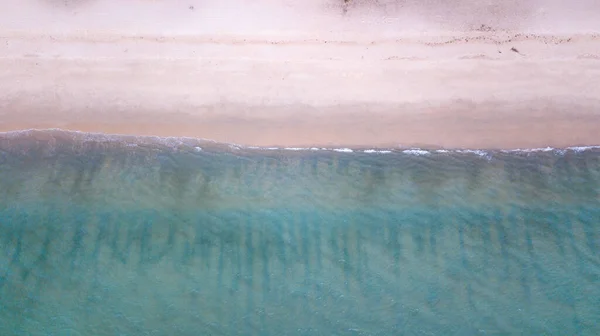 Pastello Vista Dall Alto Della Spiaggia Onda Venire Senza Intoppi — Foto Stock