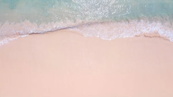 Pastello Vista Dall Alto Della Spiaggia Onda Salire Dolcemente — Foto Stock