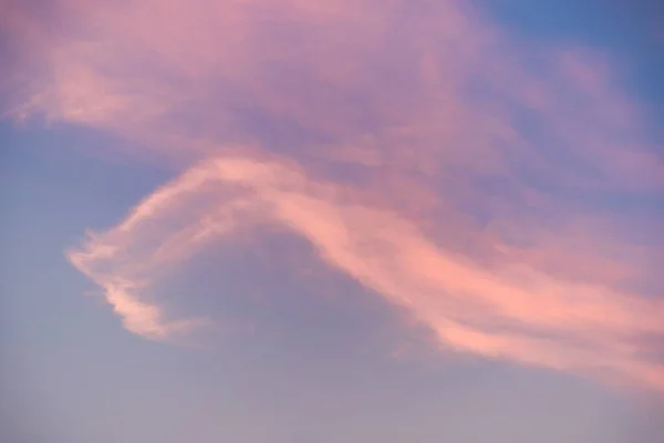 Evening Purple Sky Golden Time Strange Cloud Shape — Stock Photo, Image