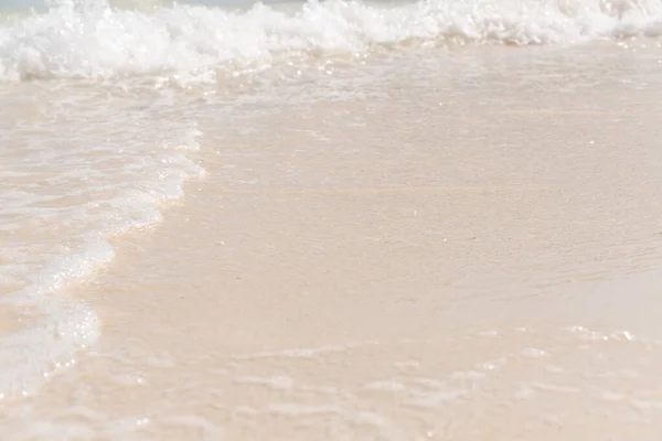 Morbida Schiuma Bianca Sull Onda Superficiale Dell Acqua Mare Increspatura — Foto Stock