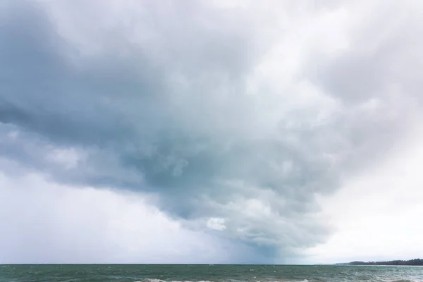 Storm Coming Beach Make Environment Look Dark Immediately — Stock Photo, Image