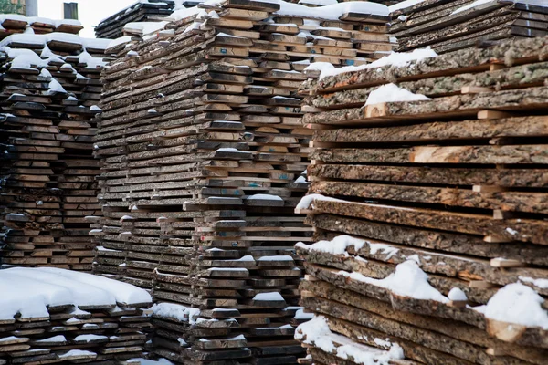 Woodworking factory, warehouse, drying — Stock Photo, Image