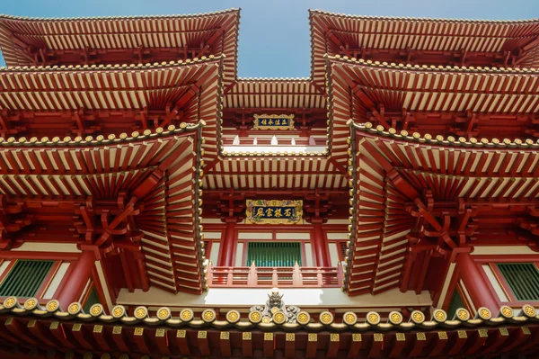 Tetti del Tempio dei Denti di Buddha a Singapore — Foto Stock