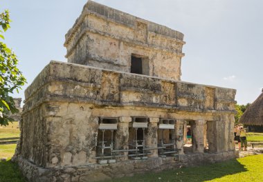 Arkeolojik sitesindeki Tulum, Meksika freskler Tapınağı