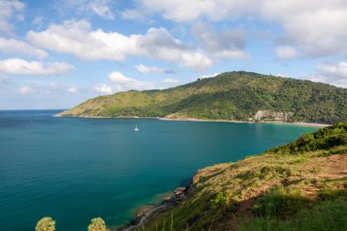 Promthep Burnu manzarası. Körfez ve kıyı manzarası.