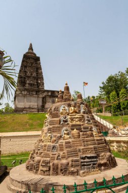 Mahabodhi Tapınağı, Gaya bölgesi, Bihar, Hindistan. Mayıs 05, 2017